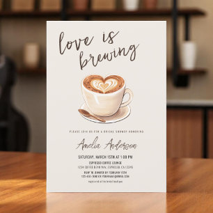 Convite O amor é criar Chá de panela de café