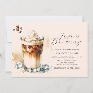 Convite O amor é criar Chá de panela de café gelado