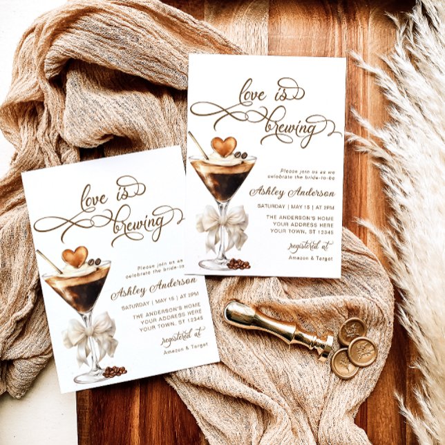 Convite O Amor É Criar Chá de panela Espresso Martini (Criador carregado)