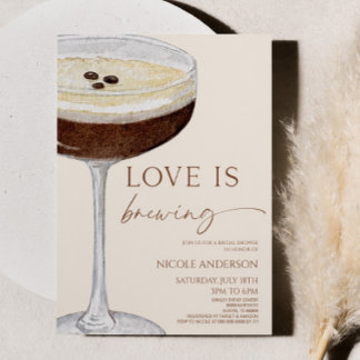 Convite O Amor É Criar Chá de panela Expresso Martini