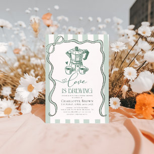 Convite O amor é criar Chá de panela moderno de café