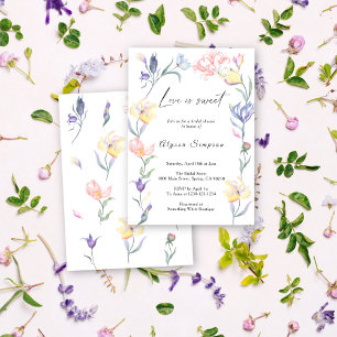 Convite O amor é doce Chuveiro de Noiva Floral