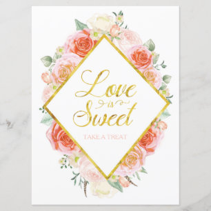 Convite O amor é doce, é um sinal de prazer - 6,5" x 8,7