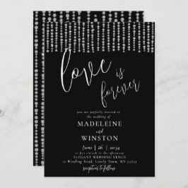 Convite O amor é o casamento do diamante brilhante para se