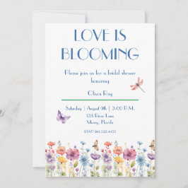 Convite O amor é o Chá de panela Blooming