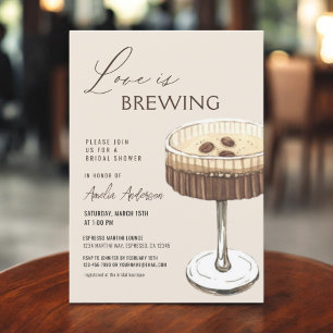 Convite O amor é o Chá de panela Espresso Martini