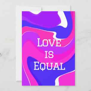 Convite O amor é o mesmo orgulho mês junho LGBTQ azul púrp