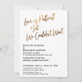 Convite O Amor é Paciente Mas Nós Não Pudemos Esperar Ouro