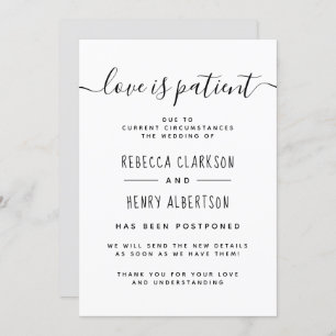 Convite O Amor É Patient Manuscrito Postado No Casamento