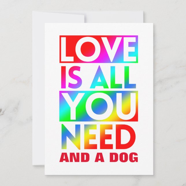 CONVITE O AMOR É TUDO O QUE VOCÊ PRECISA E UM CÃO (Frente)