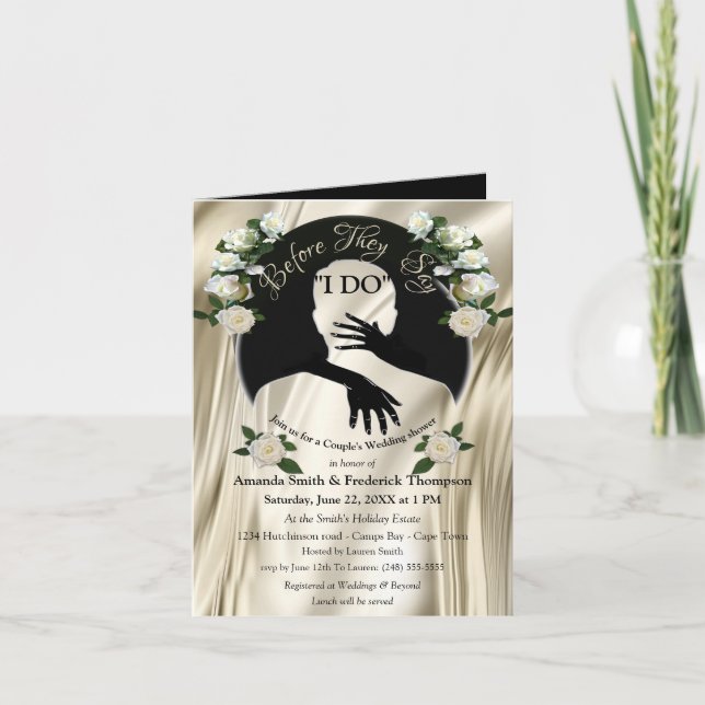 Convite O amor é tudo que há Chá de casamento (Frente)