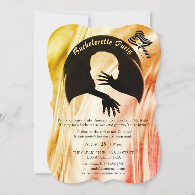 Convite O amor é tudo que há Festa de solteira vibrante (Frente)