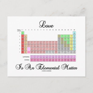 Convite O Amor É Um Assunto Elementar (Mesa Periódica)