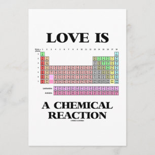 Convite O amor é uma reacção química (a mesa periódic