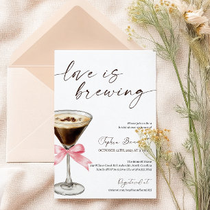 Convite O Amor Elegante é Criar Chá de panela de Café Qued