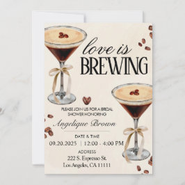 Convite O Amor Está A Criar Tema De Chá de panela De Café