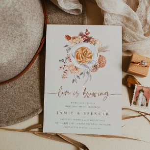 Convite O amor está a fazer o ensaio de café Brunch