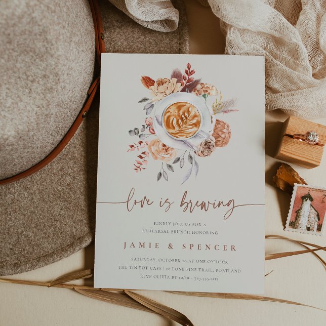 Convite O amor está a fazer o ensaio de café Brunch (Criador carregado)