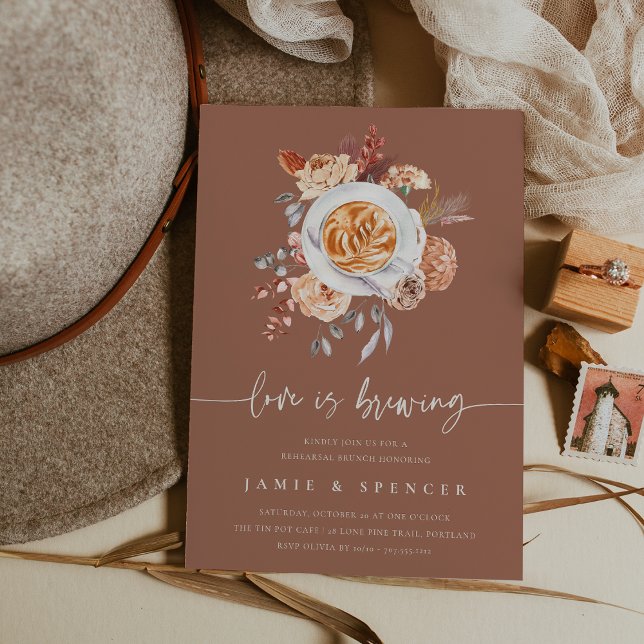 Convite O amor está a fazer o ensaio de café Brunch (Criador carregado)