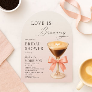 Convite O Amor Está Cozinhando Chuveiro de Noiva Pink Mart