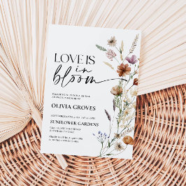 Convite O amor está em Bloom Chá de panela Rustic