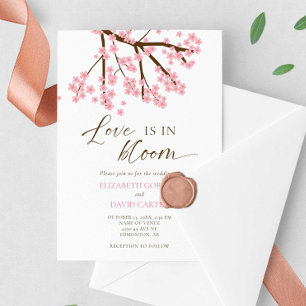 Convite O amor está em flor Cerejeiras Casamento