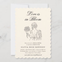O amor está em flor Chuva de Noiva Ilustrada com E