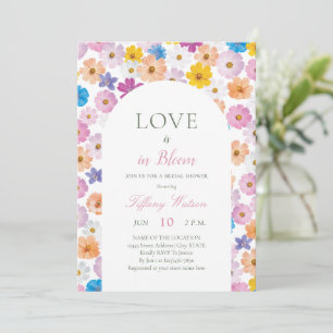Convite O amor está em flor Jardim de Flores Silvestres Ch