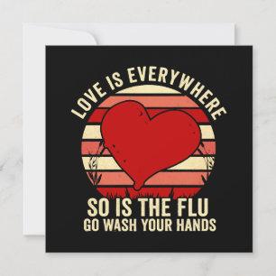 Convite O Amor Está em Toda Parte, Mas a Gripe Também. Lav