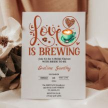 O Amor Está Fazendo um Cappuccino Chá de Noiva Cor