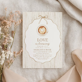 Convite O amor está fervendo Café Chá de Noiva Listra Marr