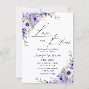Convite o amor está florescendo, chuveiro de noiva floral