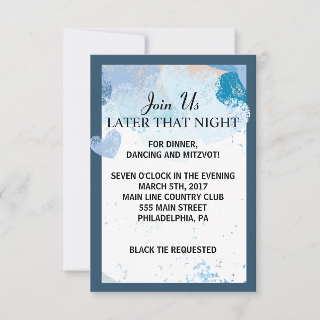 Convite O AMOR ESTÁ NA Recepção de casamento AIR judia (Frente)