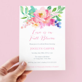 Convite O amor está nas placas de Chá de Sangue de Cheio