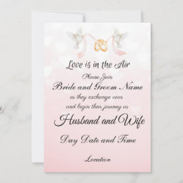 Convite O amor está no Air Wedding