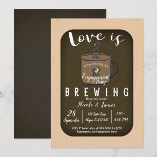 Convite O AMOR ESTÁ NO AR Café de Engajamento LOVE IS BREW