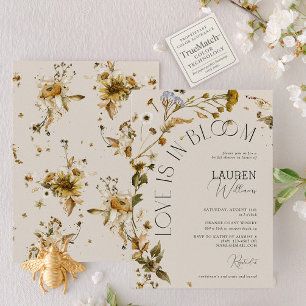 Convite O Amor Está No Bloom Boho Wildflower Chá de panela