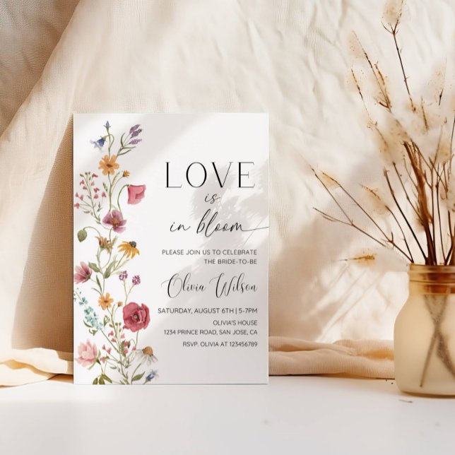 Convite O amor está no Bloom Chá de panela-Floral Garden P (Criador carregado)