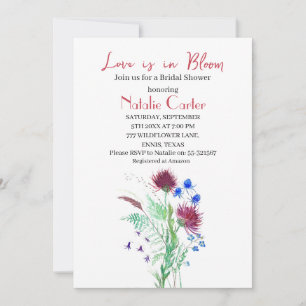 Convite O amor está no Bloom Thistle Floral Chá de panela