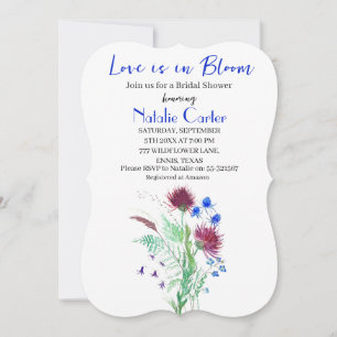Convite O amor está no Bloom Thistle Floral Chá de panela