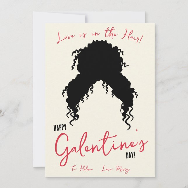 Convite O amor está no cabelo, na gravata de cabelo, no ca (Frente)