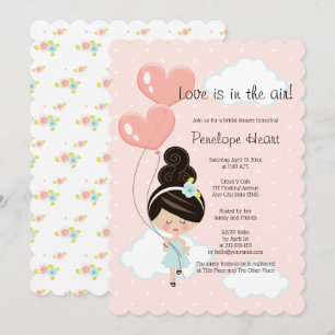 Convite O Amor Está No Chá de panela Aéreo Asiático Na