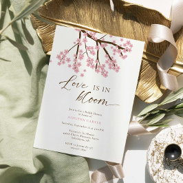 Convite O amor está no Chá de panela Bloom Cherry Blossoms