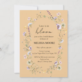 Convite O Amor Está No Chá de panela De Bloom