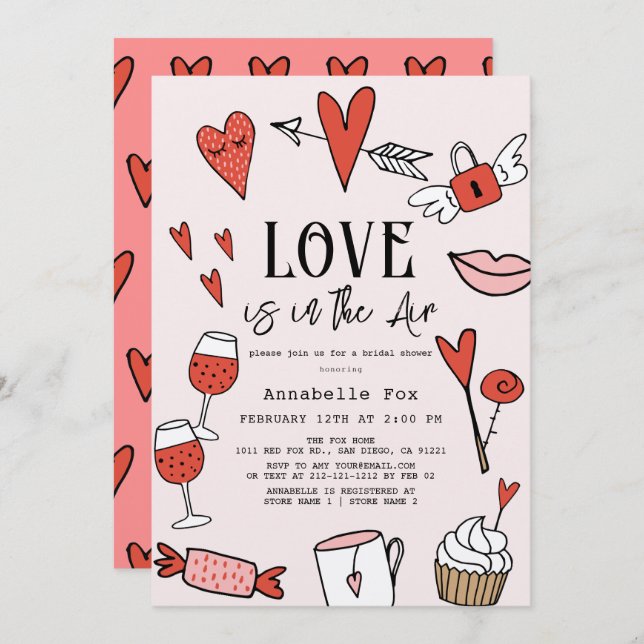 Convite O amor está no Chá de panela do Namorados (Frente/Verso)