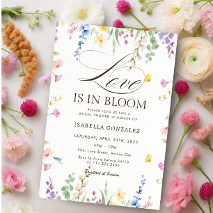 Convite O amor está no Chá de panela Floral de Flor de Flo