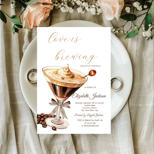 Convite O Amor está Preparando Martini de Espresso com Got (Criador carregado)