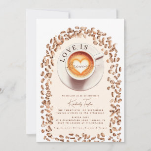Convite O Amor está Preparando Xícara de Café Coração Chá 