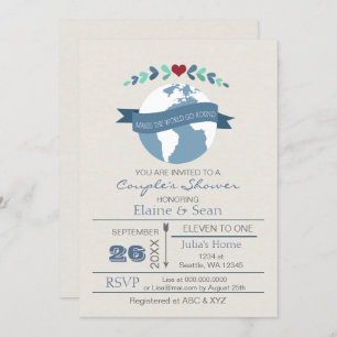 Convite O Amor Faz Com Que O Mundo Vá Em Chá de panela Con