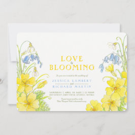 Convite O amor floresce o casamento da primavera flor